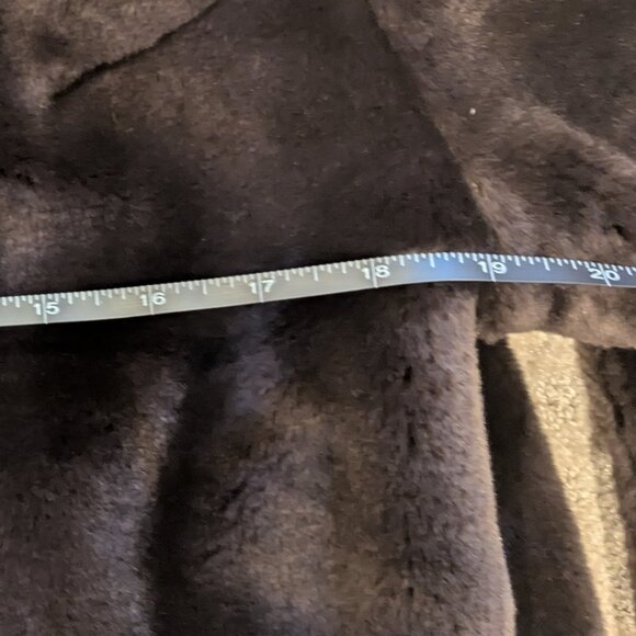 Reversible Brown Fur & Suede Teddy Jacket with Hood - Women M - Picture 7 of 13